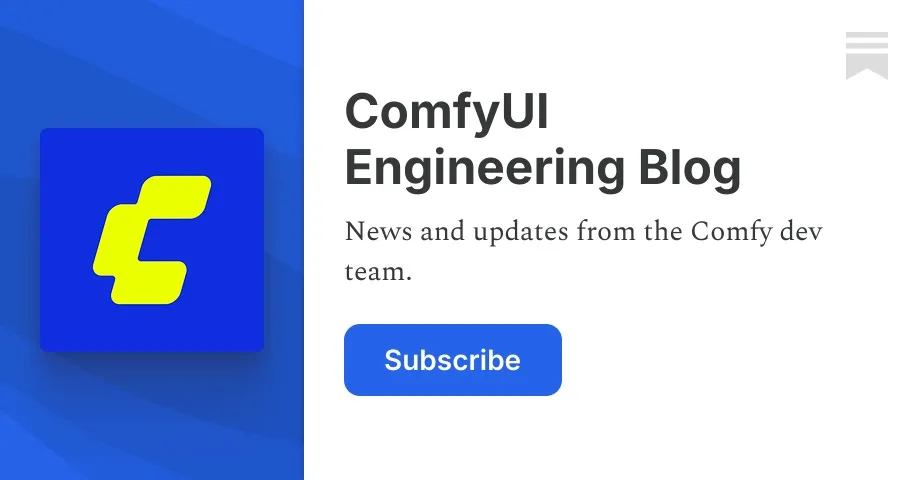Comfy brand asset featured on dev.comfy.org