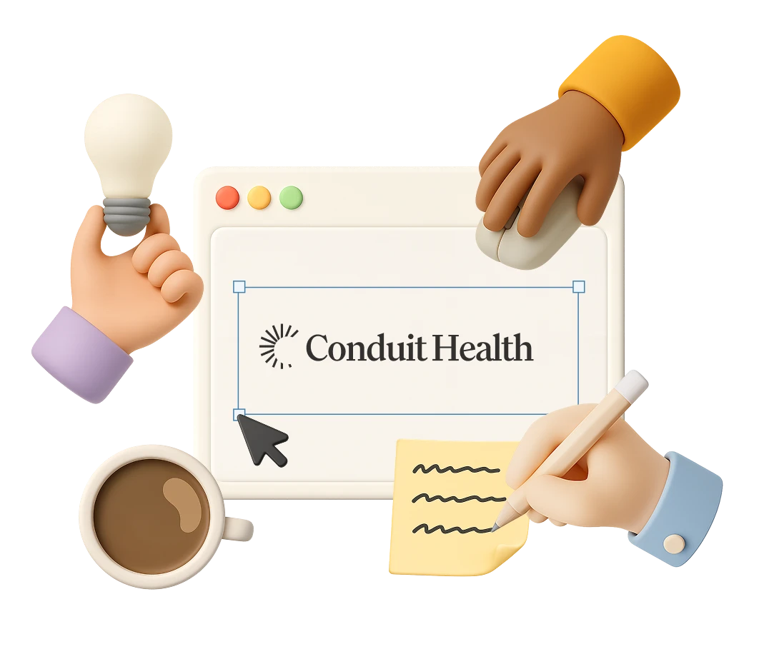 Conduit Health brand asset featured on conduithealth.com