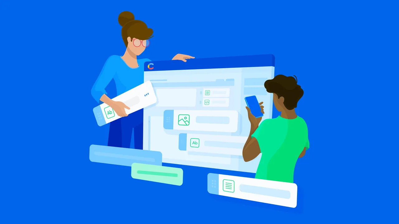 Contentful brand asset featured on contentful.com