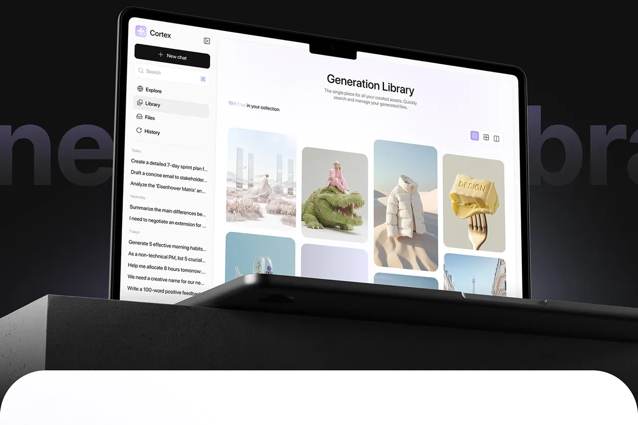 Cortex AI brand asset featured on behance.net