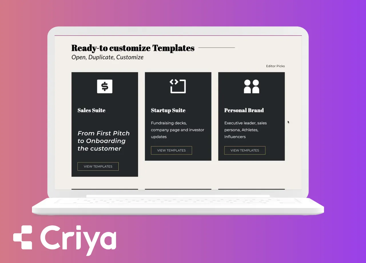 Criya brand asset featured on criya.co