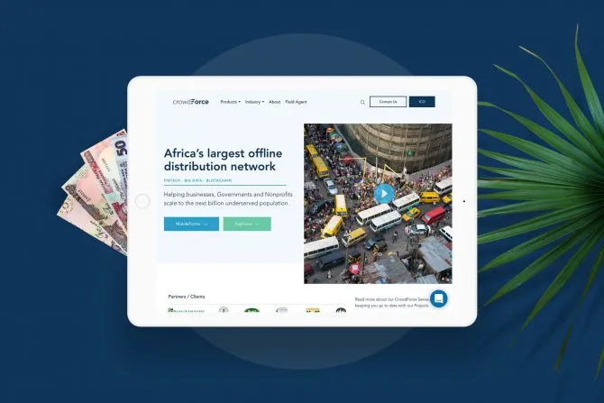 CrowdForce brand asset featured on hacked.capital