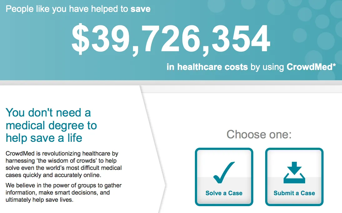 CrowdMed brand asset featured on d3.harvard.edu