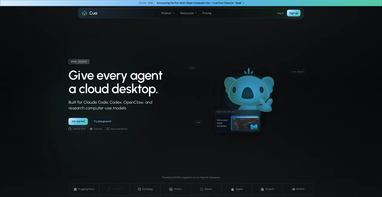 Cua brand asset featured on cua.ai