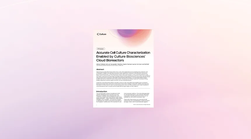Culture Biosciences brand asset featured on culturebiosciences.com
