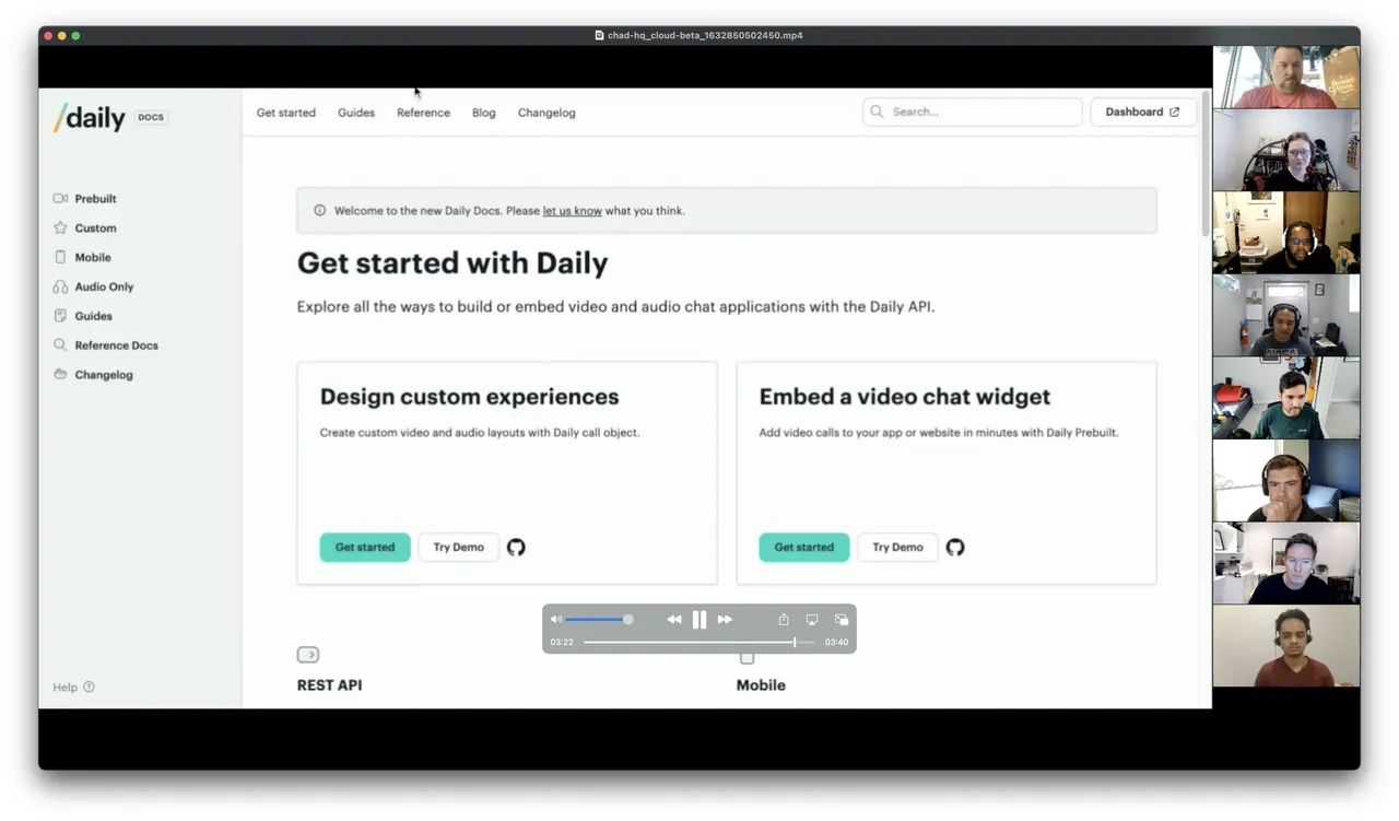 Daily brand asset featured on docs.daily.co