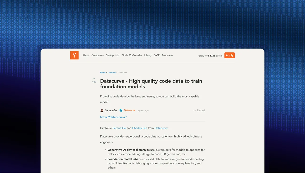 Datacurve brand asset featured on datacurve.ai