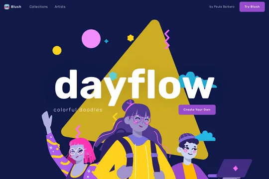 Dayflow brand asset featured on webflow.com