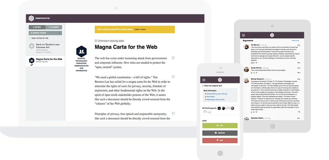 DemocracyOS brand asset featured on github.com