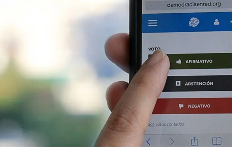 DemocracyOS brand asset featured on worldjusticeproject.org
