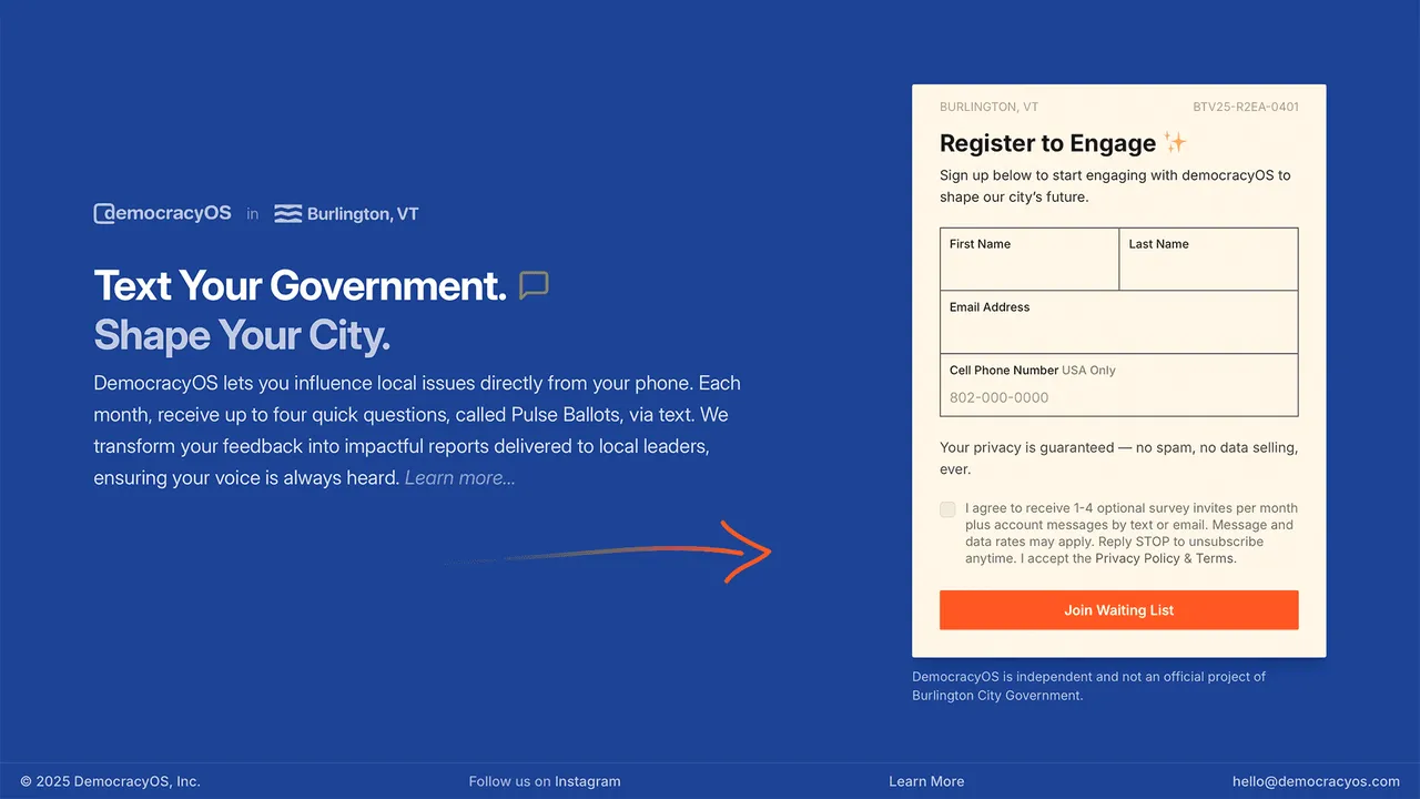 DemocracyOS brand asset featured on jessewarren.com