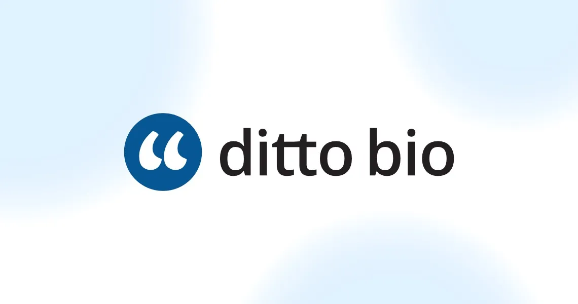 Ditto Biosciences brand asset featured on dittobio.com