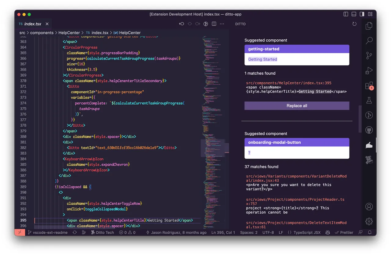 Ditto brand asset featured on developer.dittowords.com