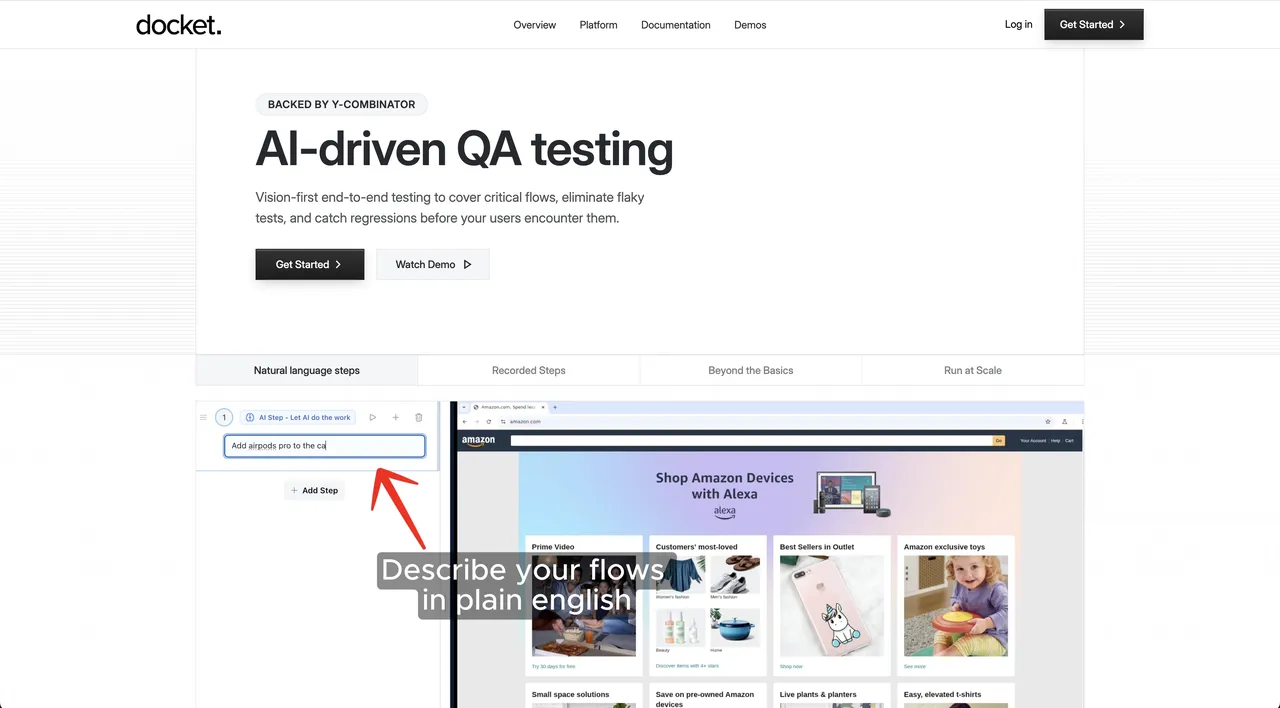 Docket brand asset featured on docketqa.com