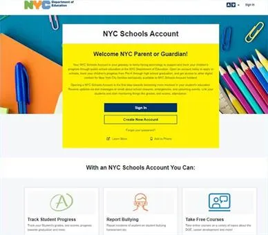 Doe brand asset featured on schools.nyc.gov