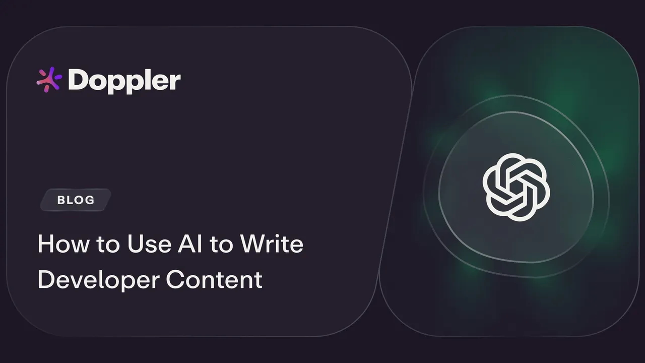 Doppler brand asset featured on doppler.com