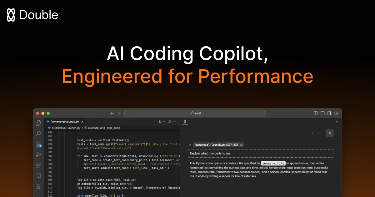 Double – Coding Copilot brand asset featured on docs.double.bot