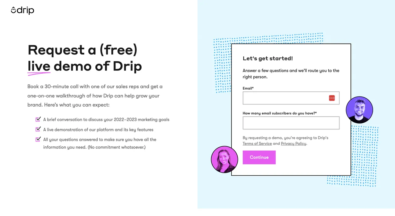 Drip brand asset featured on drip.com