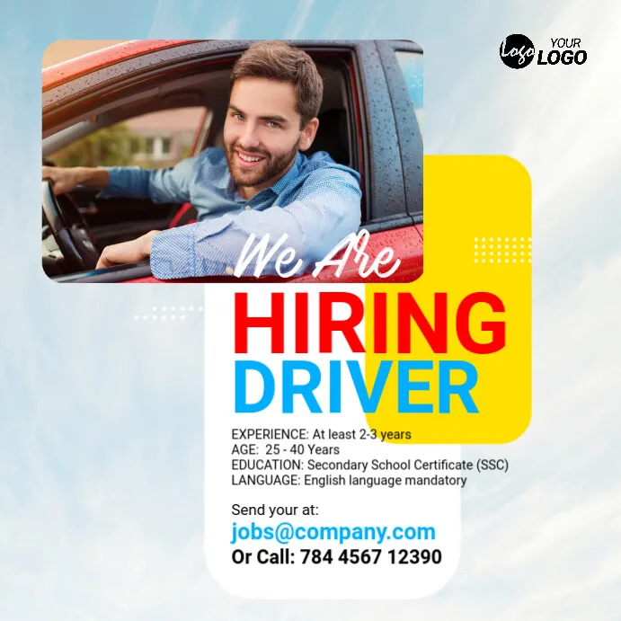 Driver brand asset featured on postermywall.com