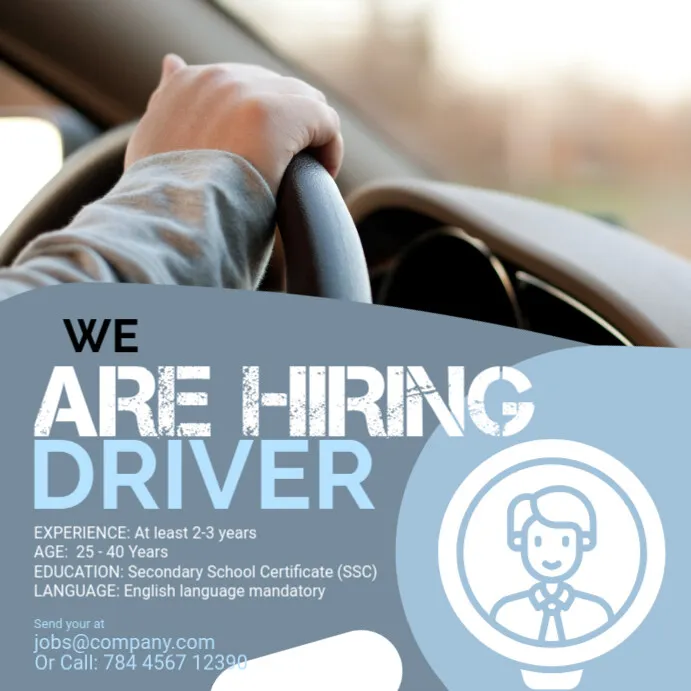 Driver brand asset featured on postermywall.com