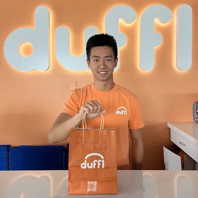 Duffl brand asset featured on techcrunch.com