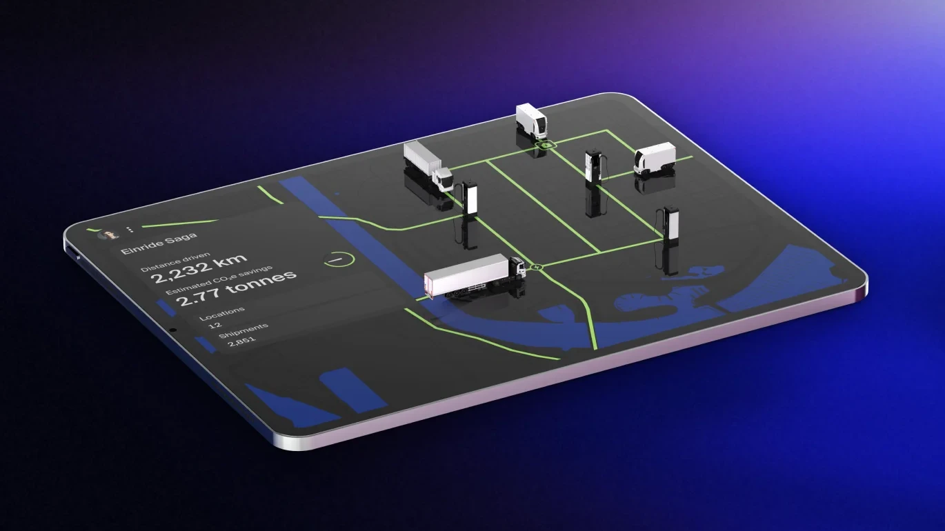 Einride brand asset featured on einride.tech