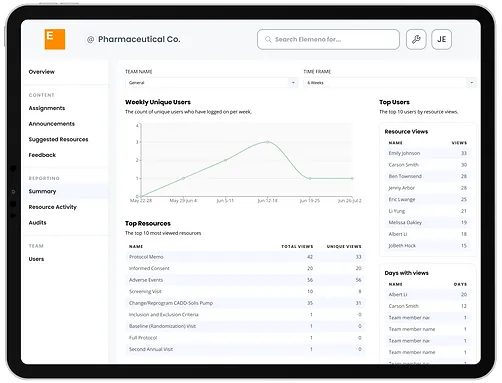Elemeno Health brand asset featured on elemenohealth.com