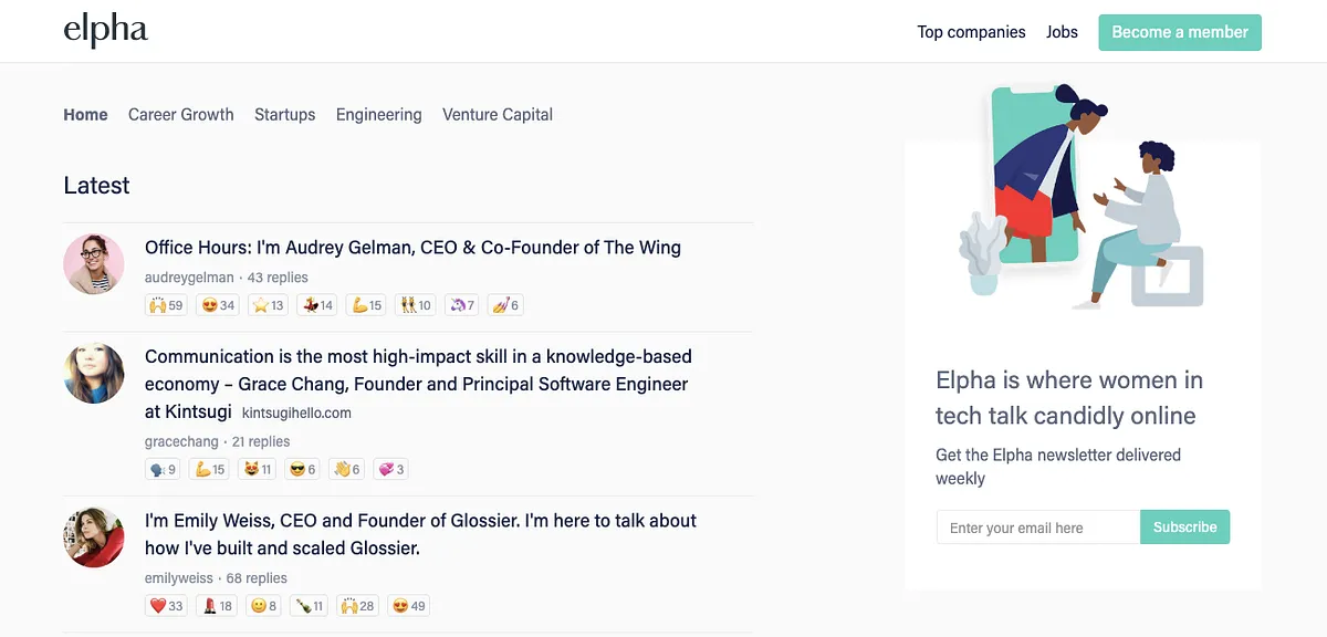 Elpha brand asset featured on medium.com