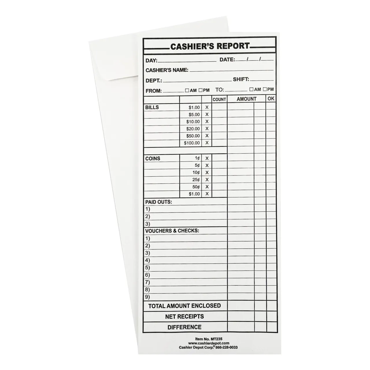 Envelope brand asset featured on cashierdepot.com