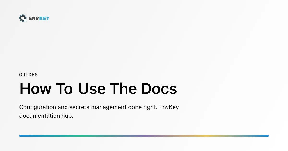 EnvKey brand asset featured on docs-v2.envkey.com