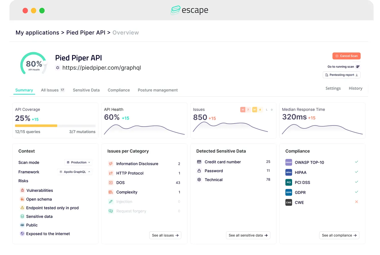 Escape brand asset featured on escape.tech