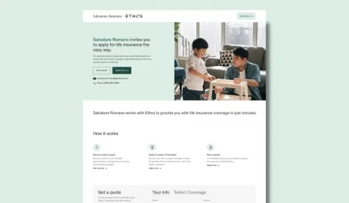 Ethos brand asset featured on ethos.com