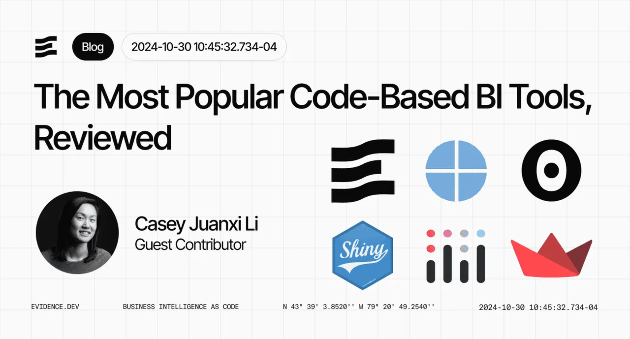 Evidence brand asset featured on evidence.dev