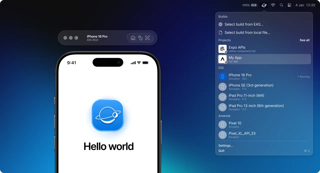 Expo brand asset featured on expo.dev