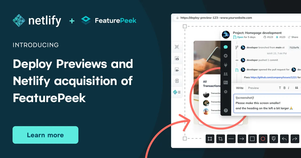 FeaturePeek brand asset featured on netlify.com