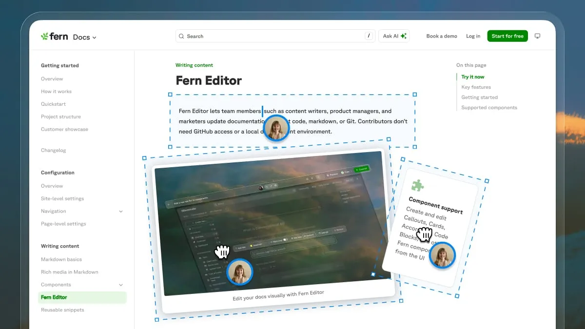 Fern brand asset featured on buildwithfern.com