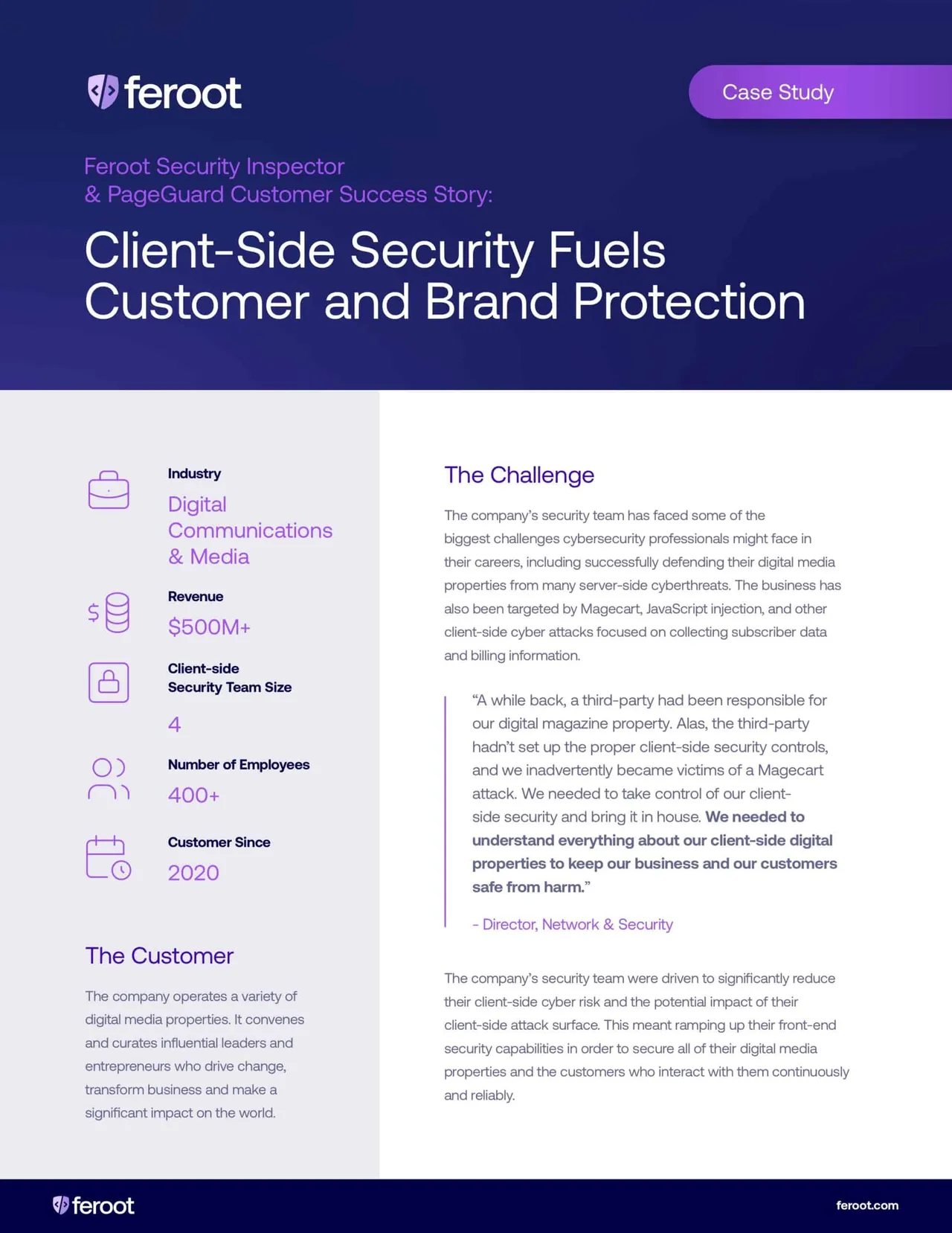 Feroot Security brand asset featured on feroot.com