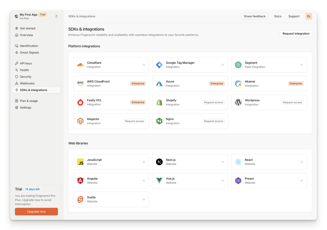Fingerprint brand asset featured on docs.fingerprint.com