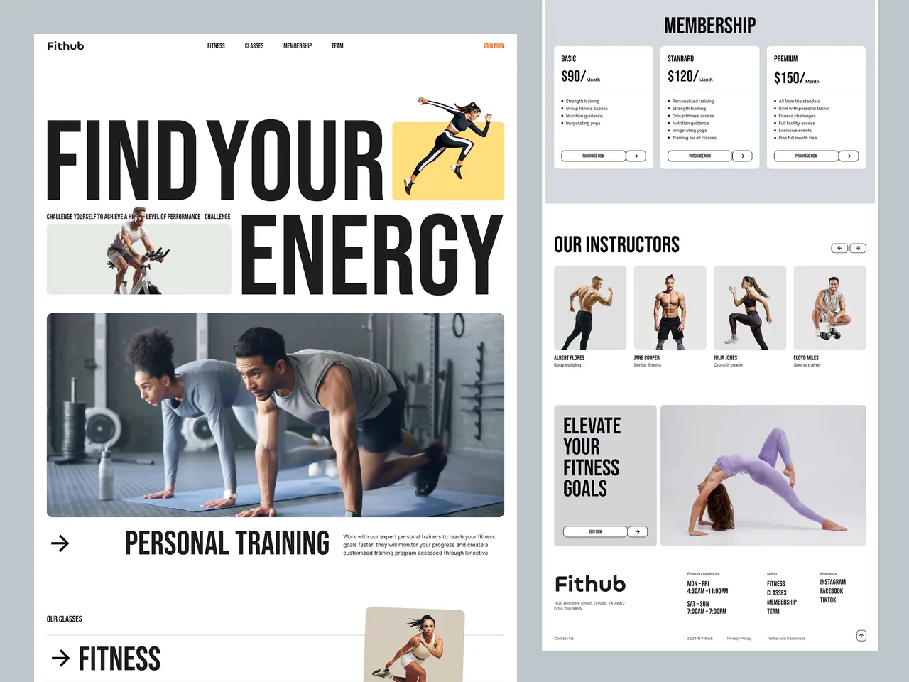 Fithub brand asset featured on dribbble.com
