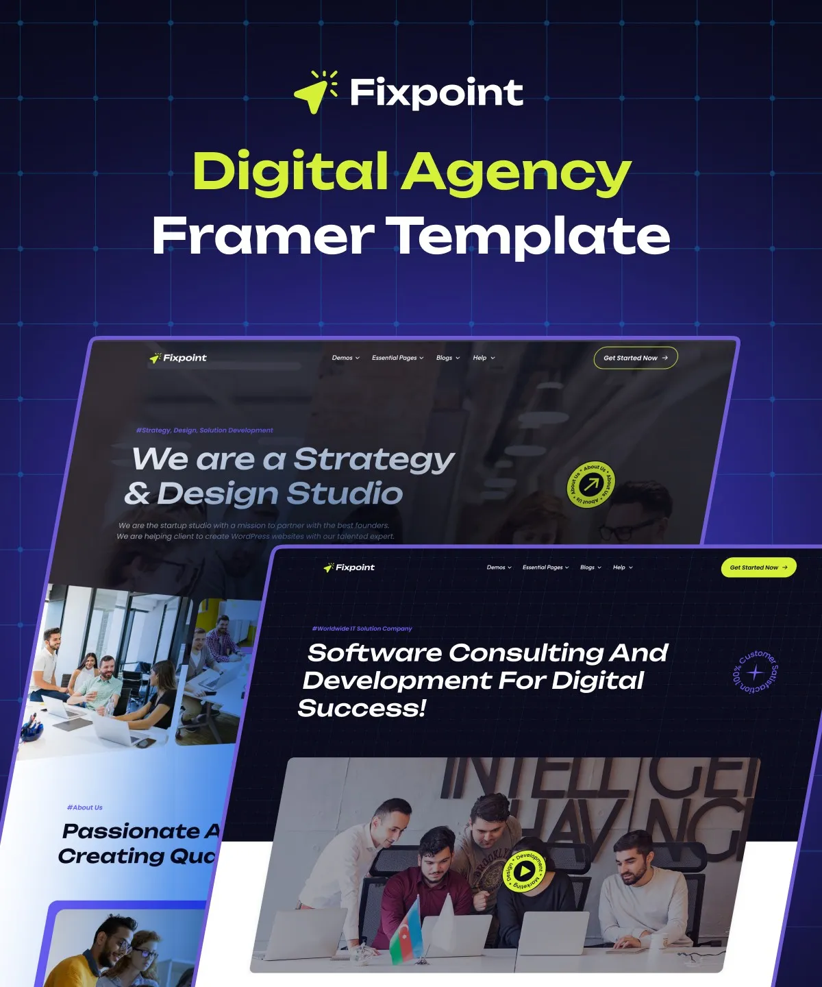 Fixpoint brand asset featured on framer.com