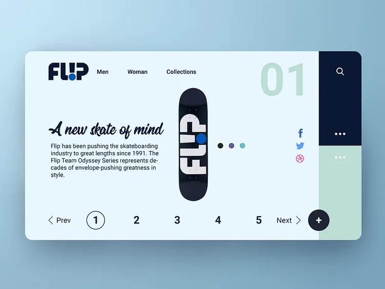 Flip brand asset featured on dribbble.com