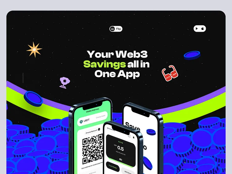 Flip brand asset featured on dribbble.com