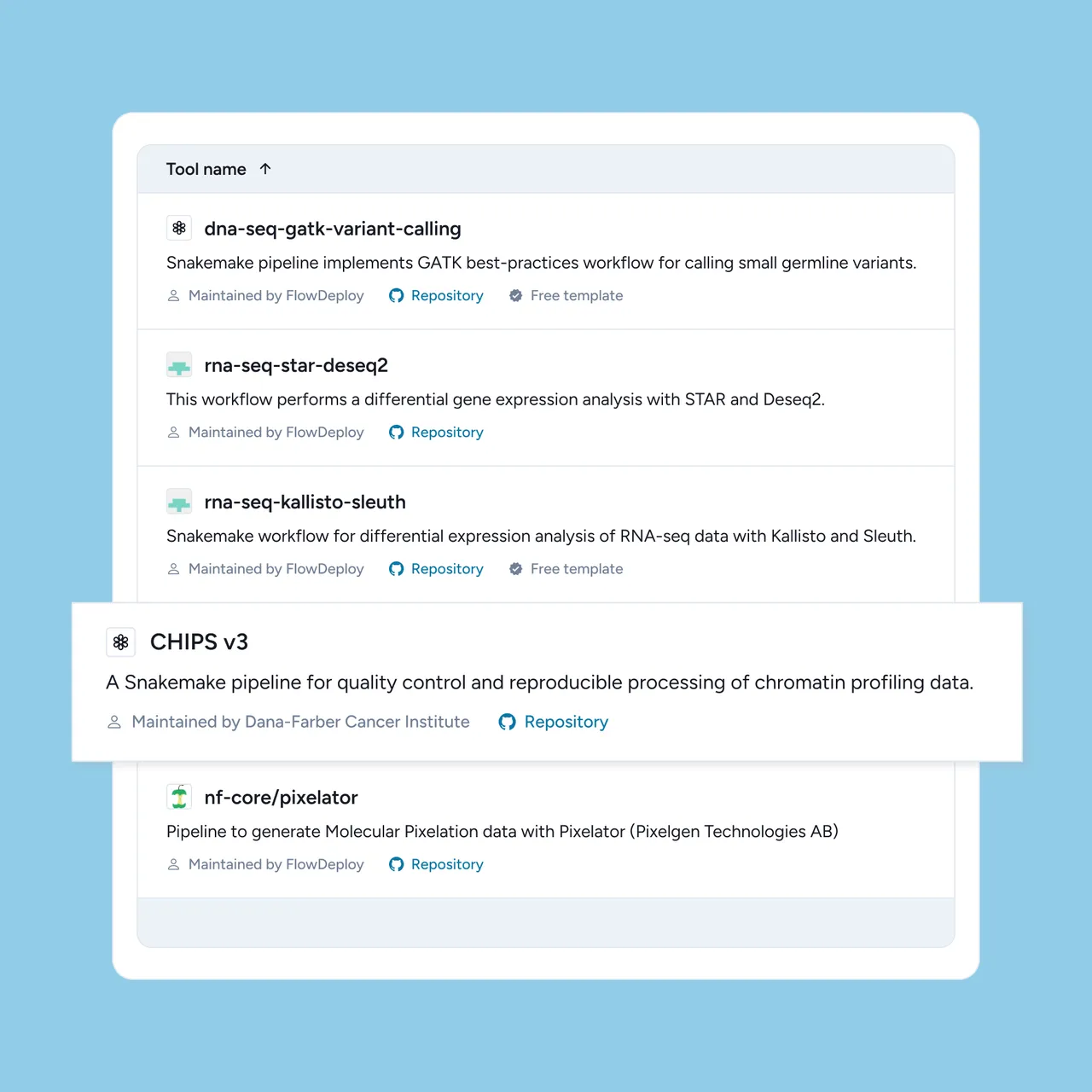 FlowDeploy brand asset featured on keeganbarone.com