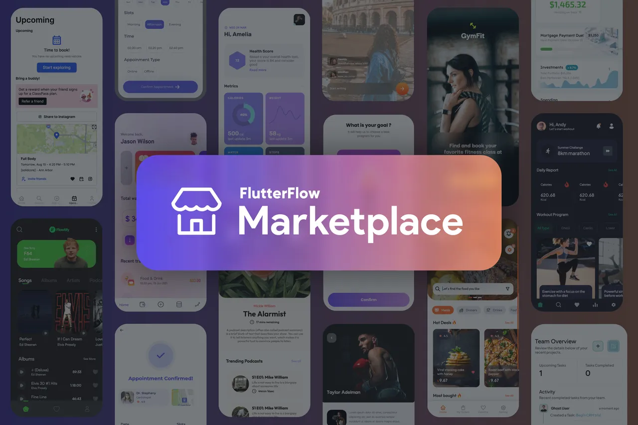 FlutterFlow brand asset featured on marketplace.flutterflow.io