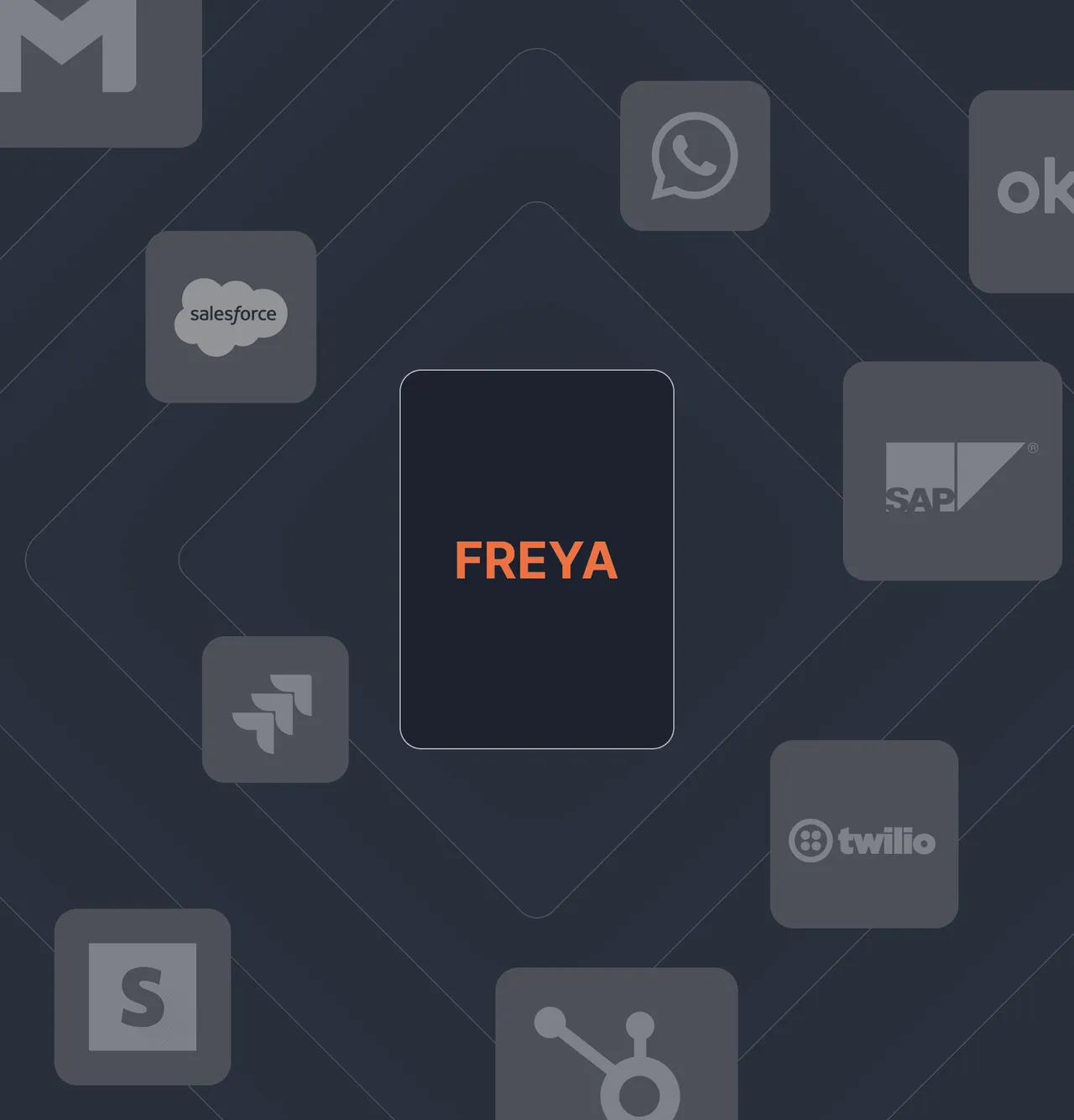 Freya brand asset featured on freyavoice.ai