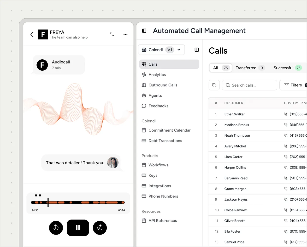 Freya brand asset featured on freyavoice.ai