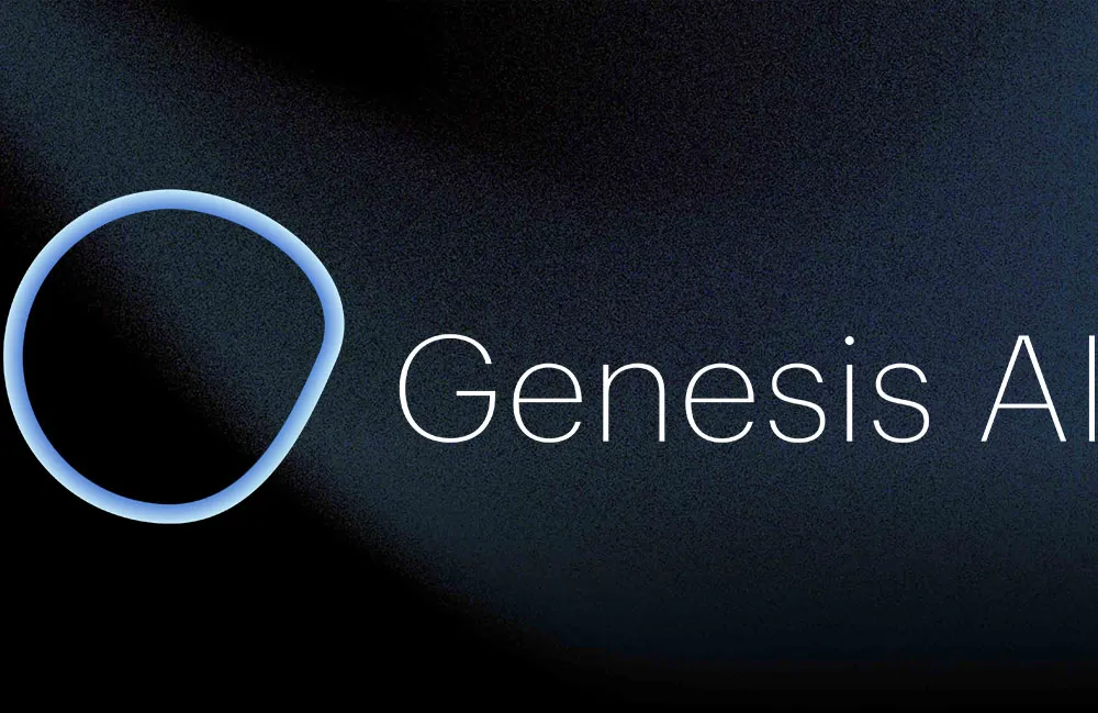 Genesis AI brand asset featured on therobotreport.com