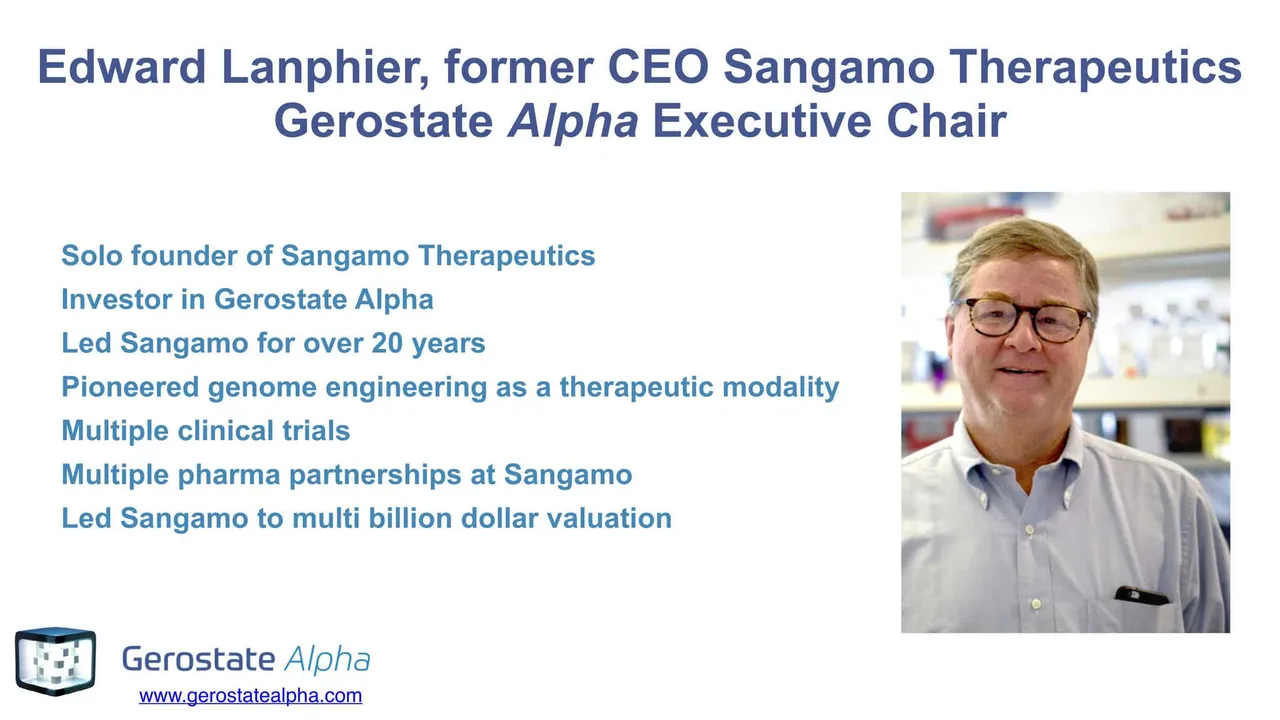 Gerostate Alpha brand asset featured on wefunder.com