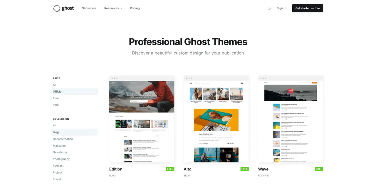 Ghost brand asset featured on ghost.org