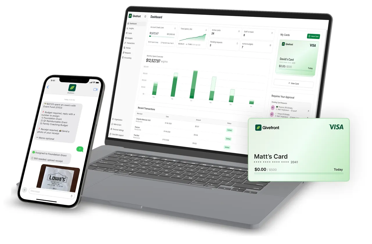 Givefront brand asset featured on givefront.com